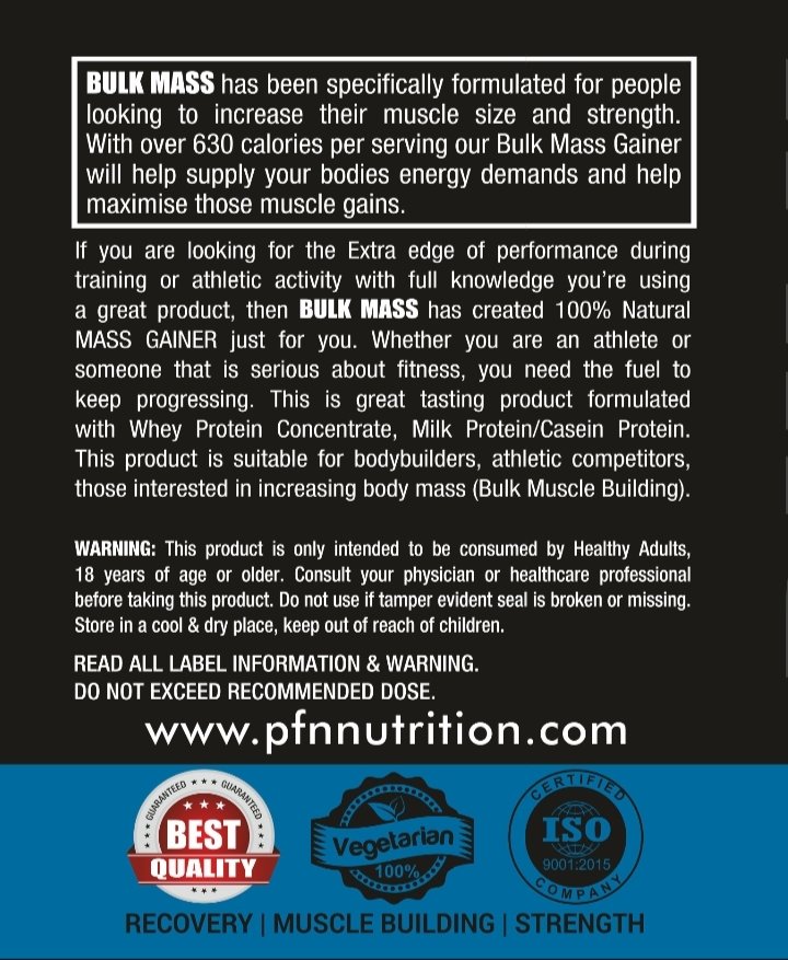 PFN BULK MASS GAINER 5 KG in bathinda