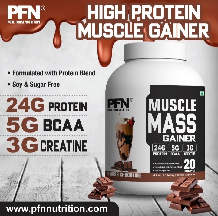 PFN MUSCLE MASS GAINER 3 KG in bathinda
