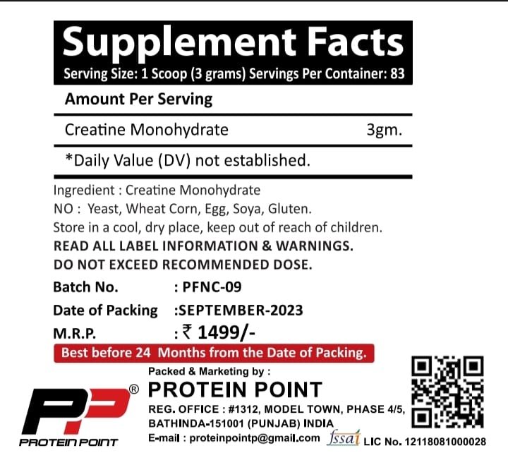 CREATINE MICRONIZED 250 gm. in bathinda